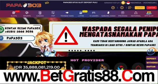 PAPA303 BONUS DEPOSIT SLOT 100% BONUS