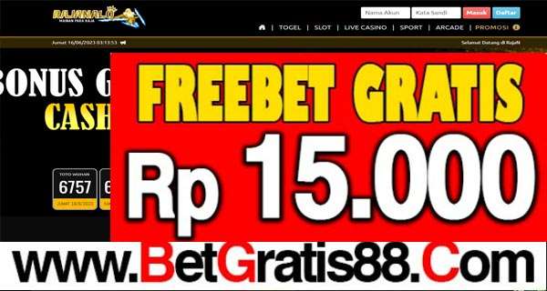 RAJANALO Freebet Gratis Rp 15.000 Tanpa Deposit