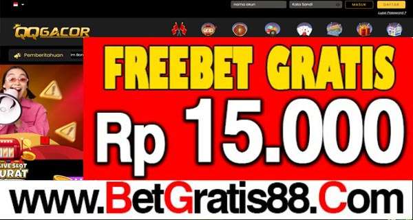 QQGACOR Freebet Gratis RP 15.000 Tanpa Deposit