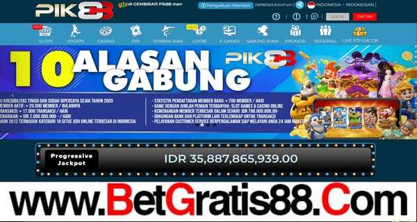 PIK88 BONUS SLOT 150% NEW MEMBER